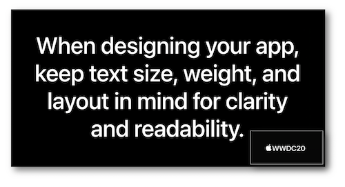 Access to the WWDC video highlighting the importance ofthe visual.