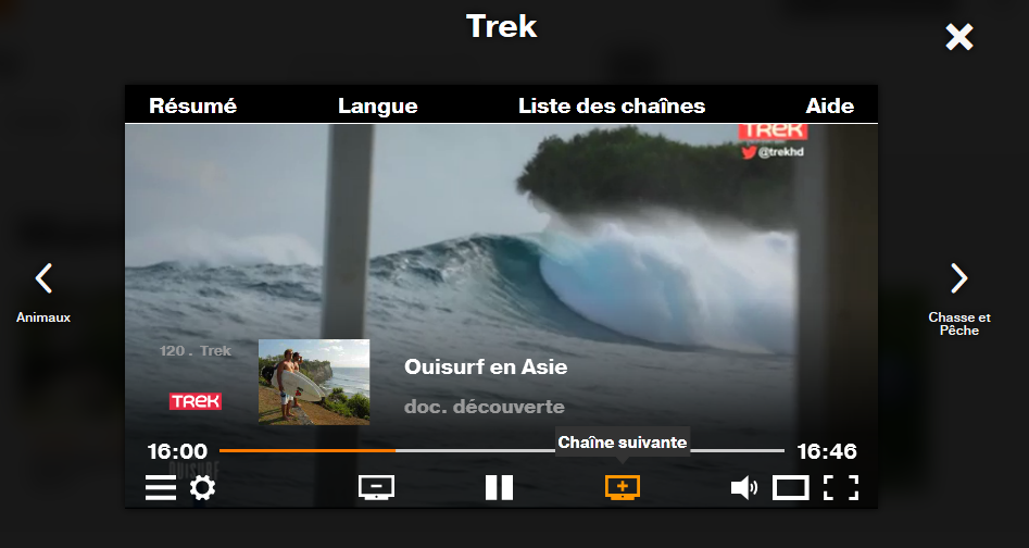 capture d’écran présentant un lecteur vidéo